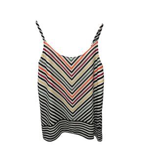 Cabi Linea Chevron Striped Camisole Tank Size Medium Multi Color Summer
